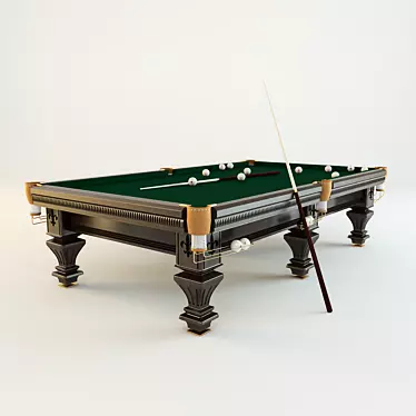 Premium Hardy Mahogany Russian Billiards Table 3D model image 1 