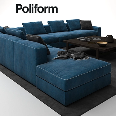 Title: Luxurious Poliform Dune Sofa Set 3D model image 1 