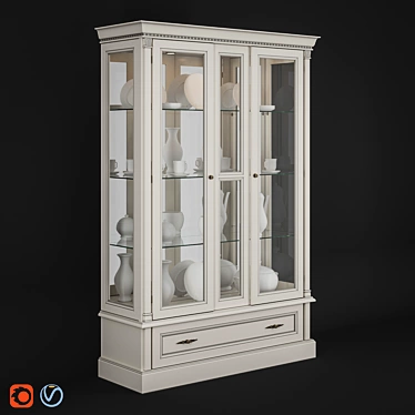 Elegant Bianco Showcase by Venezia 3D model image 1 