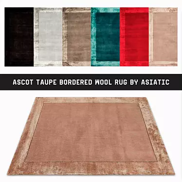 Ascot Taupe Wool Rug: Chic and Versatile 3D model image 1 