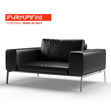 Elegant and Sleek Flexform Armchair 3D model image 1 