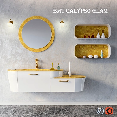 Calypso Glam Bathroom Set 3D model image 1 