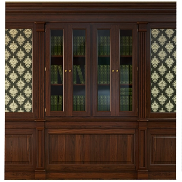 Built-in Wardrobe Set | 1500mm Module, Pilasters, Cornice 3D model image 1 