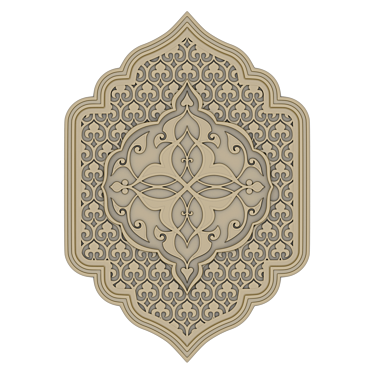 Elegant Arab Art Décor 3D model image 1 