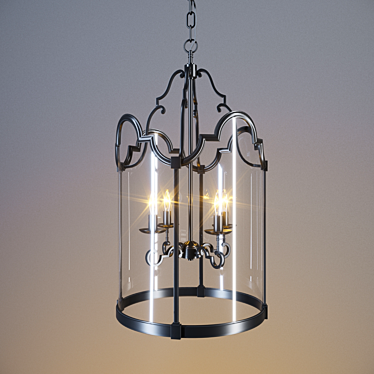 Elegant Albergo Lantern - 45x79cm 3D model image 1 