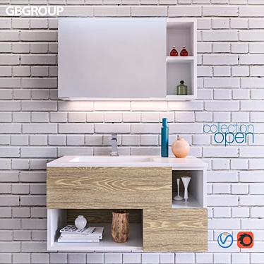 GBGROUP OPEN 07 Bathroom Set 3D model image 1 