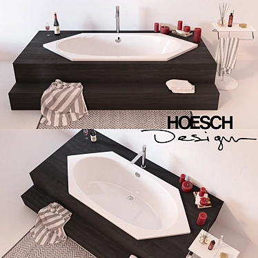 Luxury Bathroom Set: HOESCH Foster + Fantini MILANO Mixer + Agape Ted Stand + Decor set 3D model image 1 