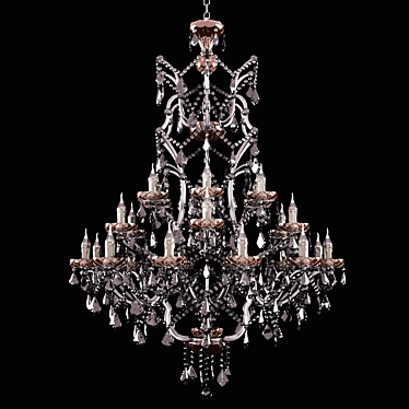 Elegant Crystal Chandelier: 860755 Polys 3D model image 1 