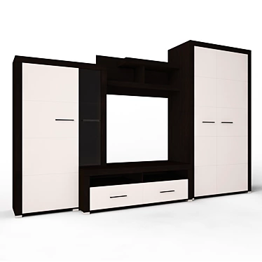  Realistic Cabinet-Wall 3D model image 1 