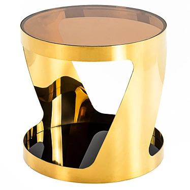 Golden Steel Coffee Table 3D model image 1 