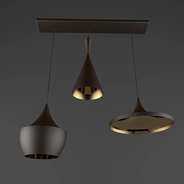 Elegant Tom Dixon Chandeliers 3D model image 1 