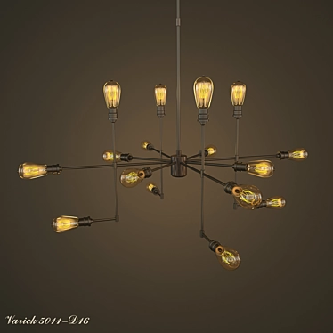 Elegant Varick Chandelier with 16 Lights 3D model image 1 