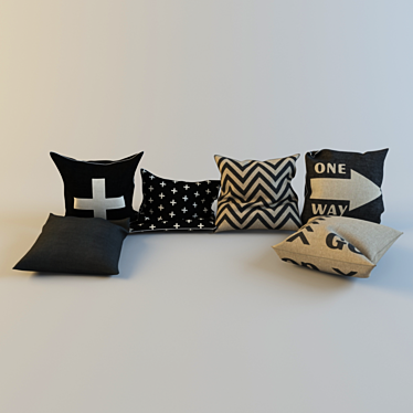 Scandinavian Comfort Cushions 3D model image 1 