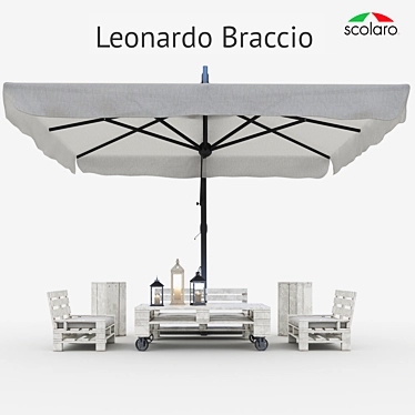 Leonardo Braccio: Stylish Outdoor Furniture Set 3D model image 1 