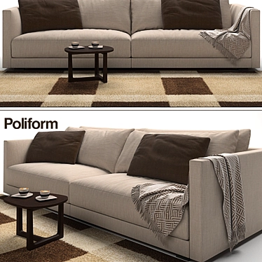 Poliform Bristol Sofa 3D model image 1 