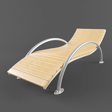 Curved Leg Lounger 3D model image 1 