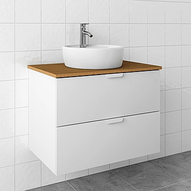 Tornviken Freestanding Sink & Accessories 3D model image 1 