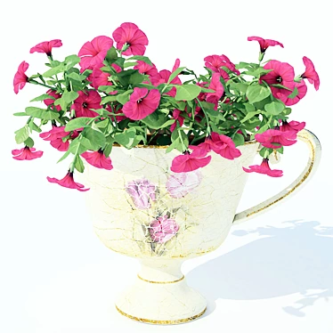 Petunia Tea Cup 3D model image 1 