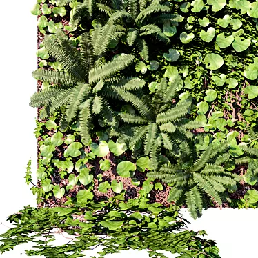 Vertical Garden Wall Panel Decoration 3D model image 1 