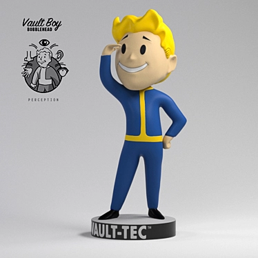 Perception VaultBoy Bobblehead - Fallout Game Collectible 3D model image 1 