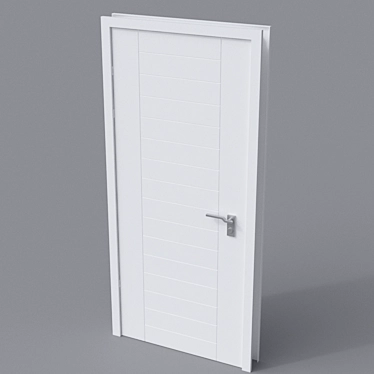 Modern White 3D Door 3D model image 1 