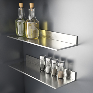 Organized Kitchen: Condiments on IKEA LIMHAMN 3D model image 1 