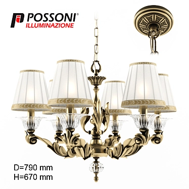 Possoni Illuminazione Collection 550 Pendant Light 3D model image 1 