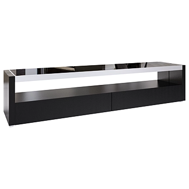 Modern Italian TV Table in Venge Finish 3D model image 1 