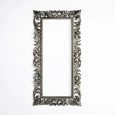 Elegant Carved Mirror Frame 3D model image 1 