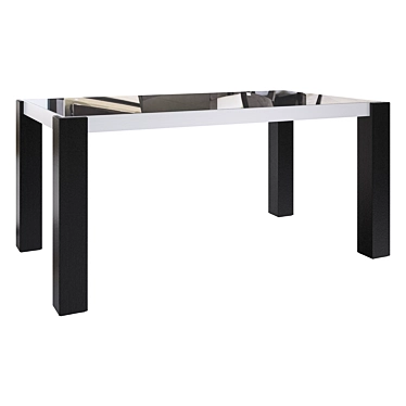 Modern Italian Dining Table in Venge Finish 3D model image 1 