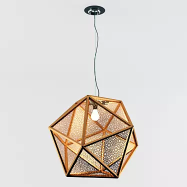 Elegant Islamic Pendant Lamp 3D model image 1 