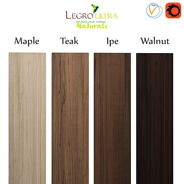 Legro Ultra Natural Slip Decking - Premium Outdoor Flooring 3D model image 1 