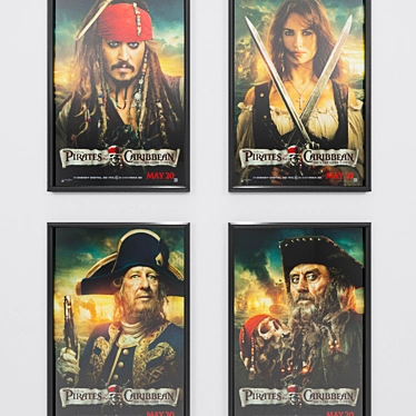Adventures Await: Pirates of the Caribbean Posters 3D model image 1 
