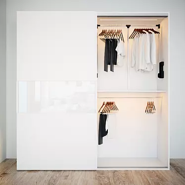 Mebelux Netto Wardrobe 240-60-250 3D model image 1 