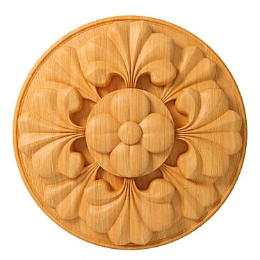 Romanesque Boss Rosette: Classic Ornamental Accent 3D model image 1 