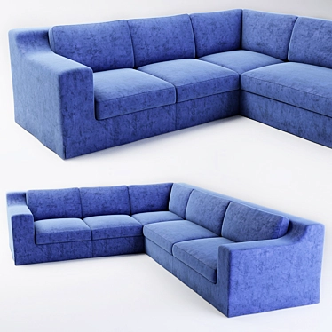 Corner blue sofa