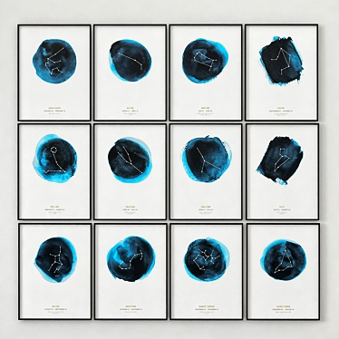 Collection of posters &quot;The constellations of the zodiac signs&quot;