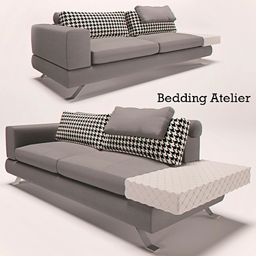 DayDream Modular Sofa: Glamorous Ar-Decco Bedding 3D model image 1 