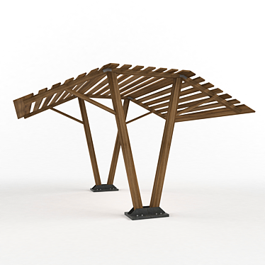 Sturdy Wooden Shed | Steel Anchored | Compact 3D model image 1 