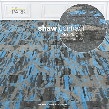 Shaw Create Park Contract Carpet Tiles 3D model image 1 