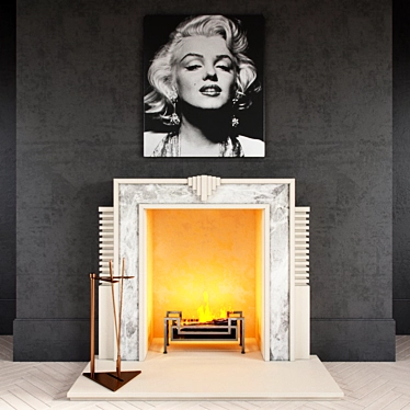 Hulanicki Art Deco Fireplace 3D model image 1 