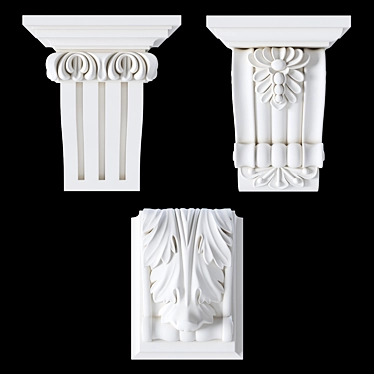 Elegant Decor Brackets 3D model image 1 