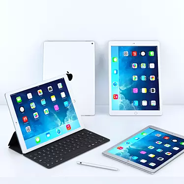 Ultimate iPad Pro with Keyboard 3D model image 1 