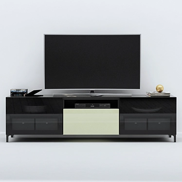 Sleek Modern TV Stand 3D model image 1 