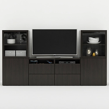 Sleek Modern TV Stand 3D model image 1 