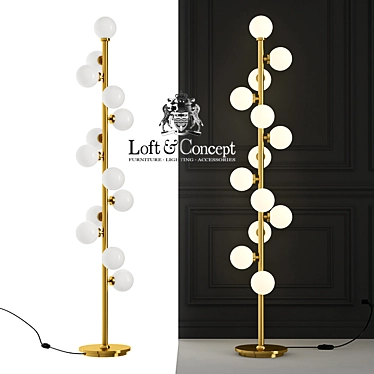 Bubble Stik Cold Floor Lamp - Stylish Loft Lighting 3D model image 1 