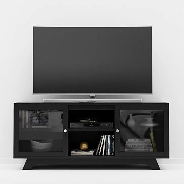 Sleek Altra Furniture TV Stand 3D model image 1 