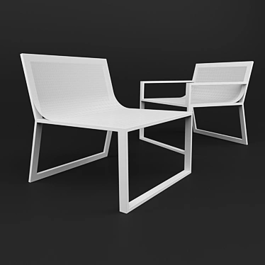 Blau Outdoor Armchair: Stylish Comfort by GANDIABLASCO 3D model image 1 