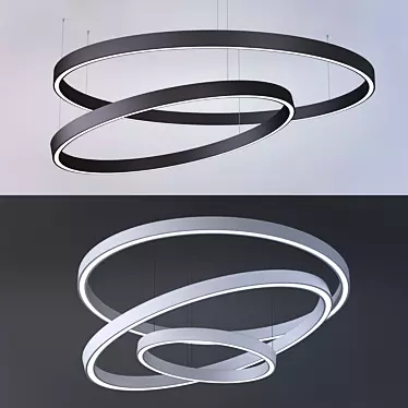 X-CIRCULE LED Fixtures: High-Quality Lighting for 4K Renders 3D model image 1 