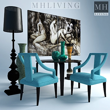 Elevated Armchair: HF14114 MHLiving 3D model image 1 